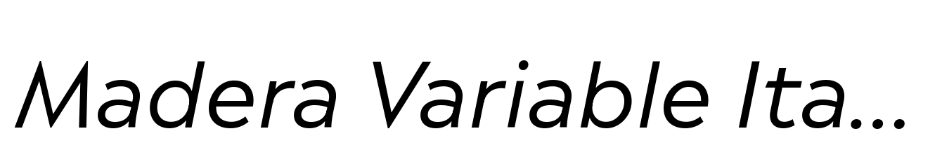 Madera Variable Italic